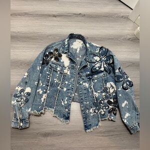 Oli & Hali Blue Distressed Denim Jacket